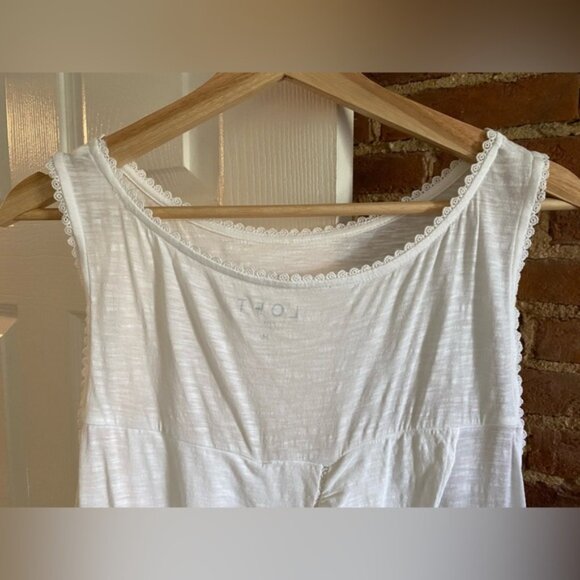 Loft Lace Trim Tulip Back Tank Top - Picture 5 of 9